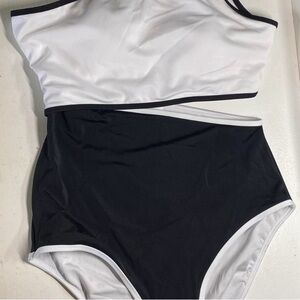 Victoria's Secret Black and White One-Piece Swimsuit